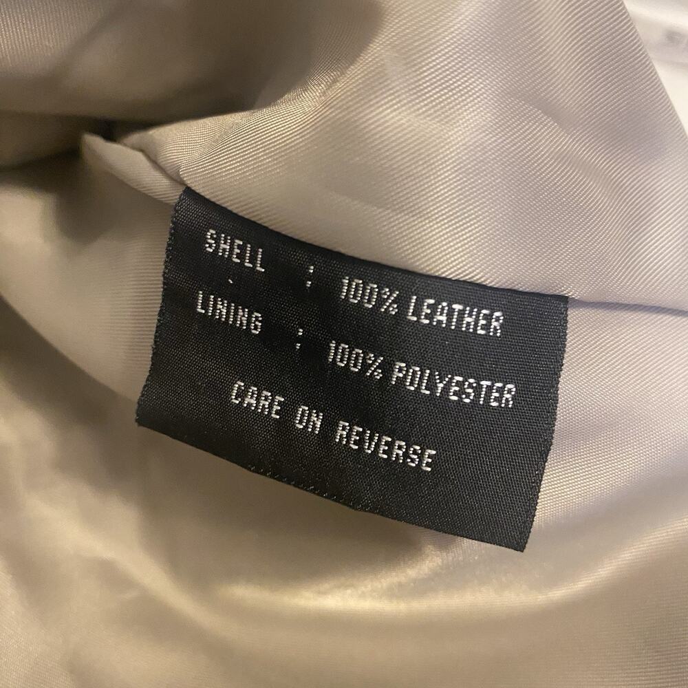 VTG Colebrook Women L 14/16 Suede Leather Jacket Blazer Ivory Western 90s Lined - Picture 5 of 12
